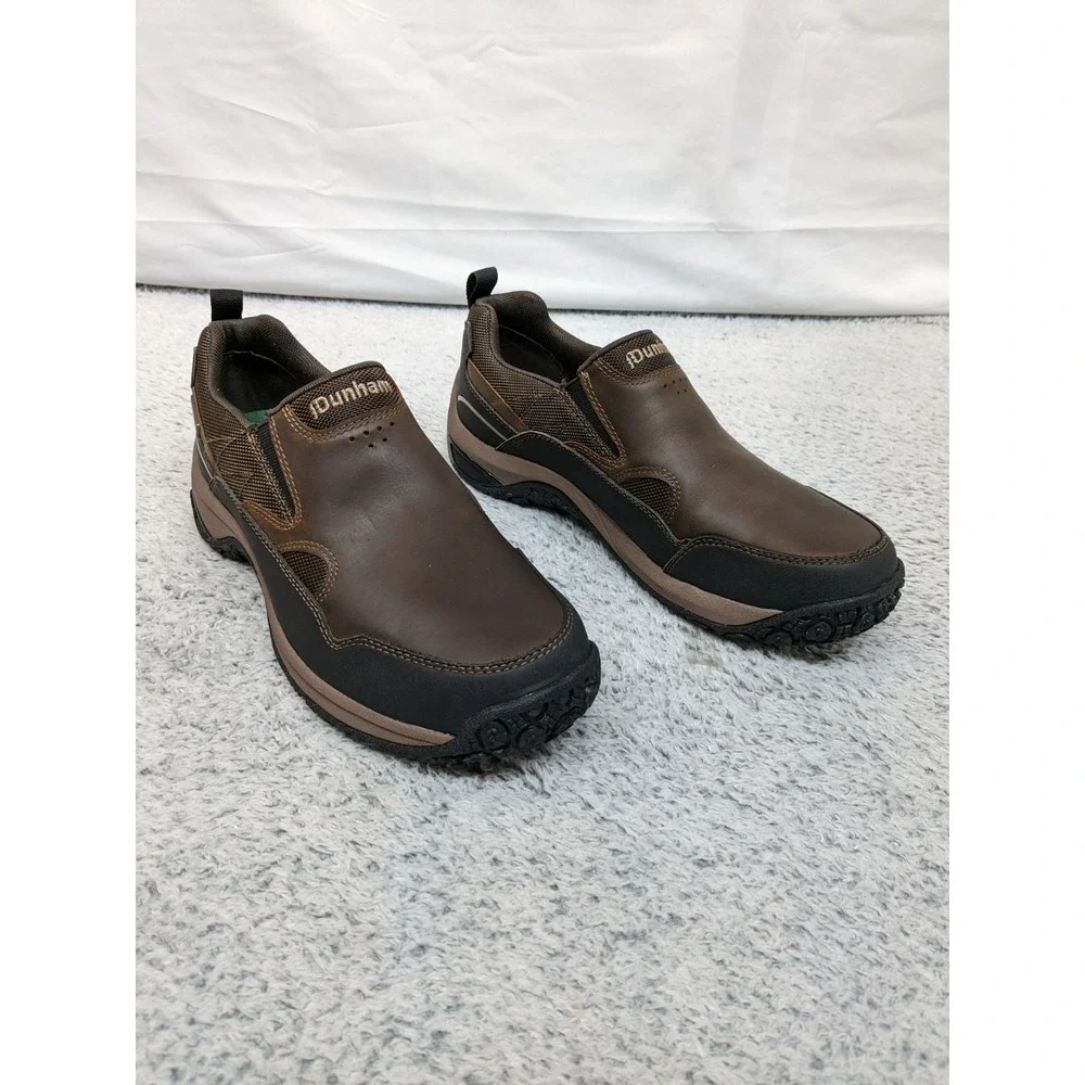 New Dunham‎ Cloud Plus Slip-On Men's 7D Brown Waterproof Hiking Shoes CI6375 NIB